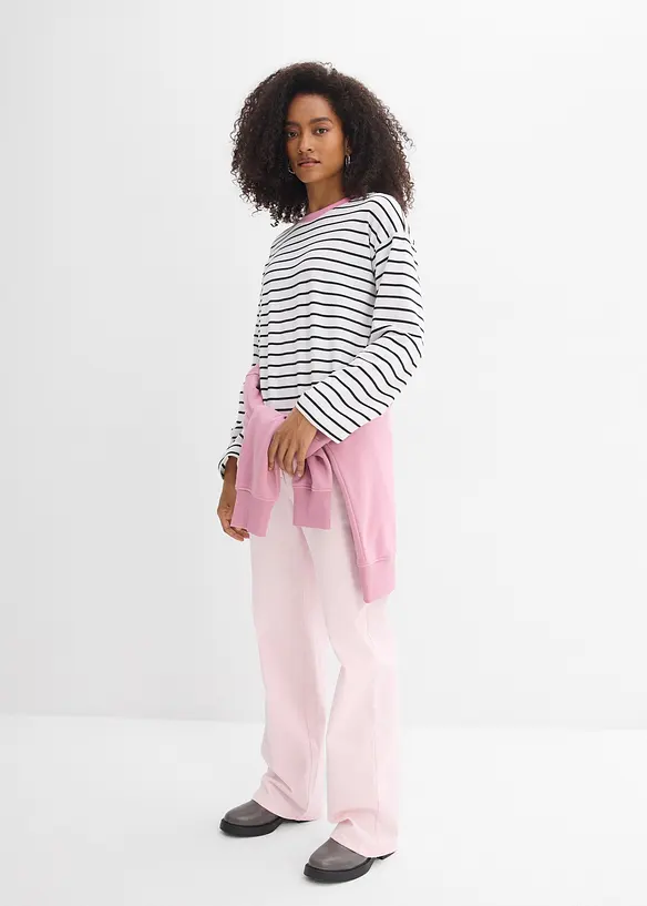 L&aring;ng&auml;rmad topp i ekologisk bomull, bonprix