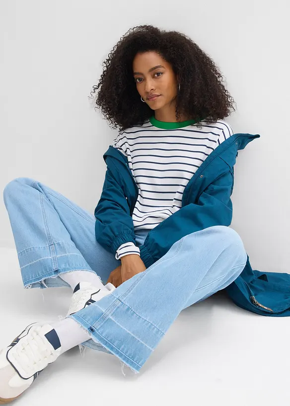 L&aring;ng&auml;rmad topp i ekologisk bomull, bonprix