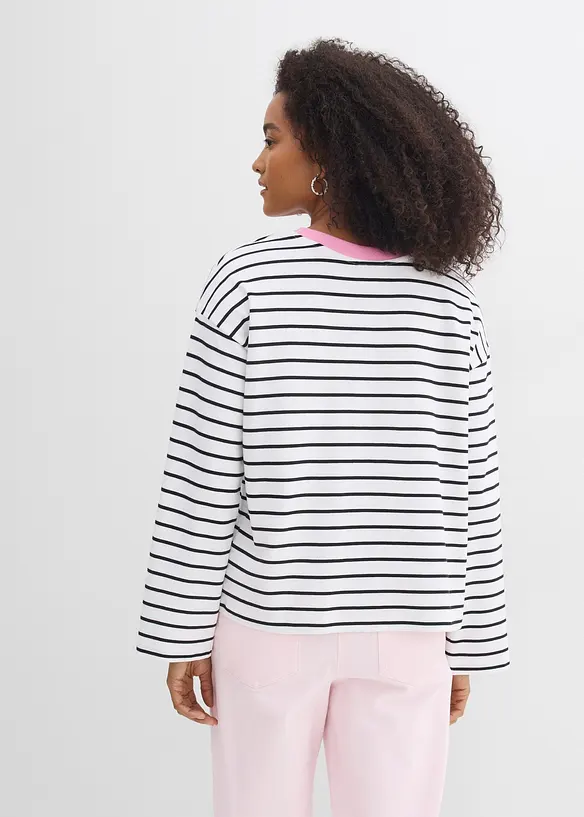 L&aring;ng&auml;rmad topp i ekologisk bomull, bonprix