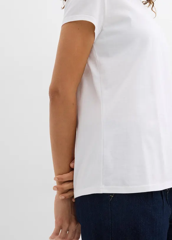 T-shirt av ekologisk bomull (2-pack), bonprix