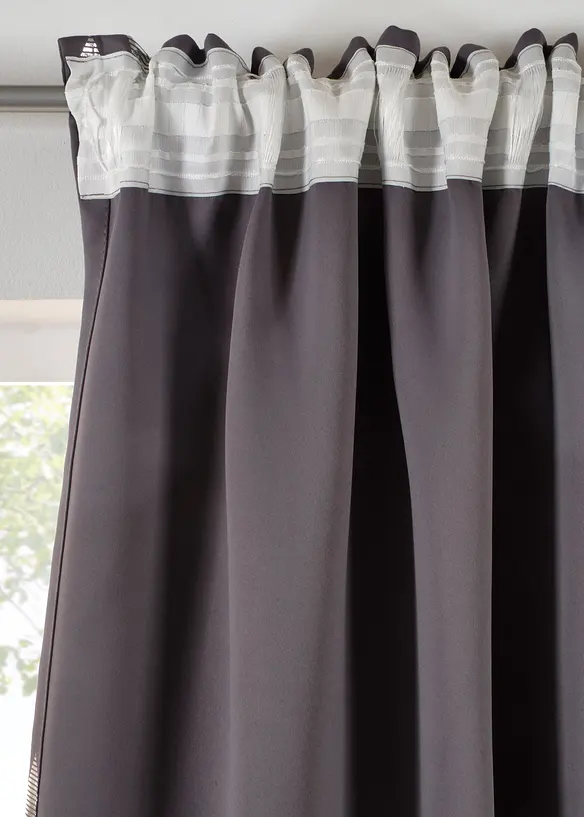 M&ouml;rkl&auml;ggande gardinl&auml;ngd med glansig yta, &auml;ven extral&aring;ng (1-pack), bonprix