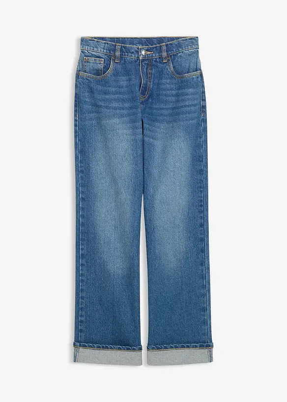 Wide Leg Jeans Low Waist f&ouml;r barn, bonprix