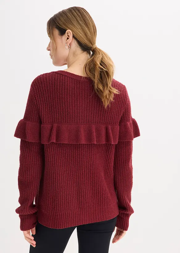 Finstickad cardigan i bomullsmix, bonprix