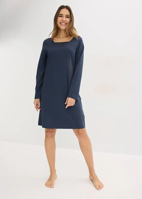 Nattlinne i mjuk bomull, bonprix