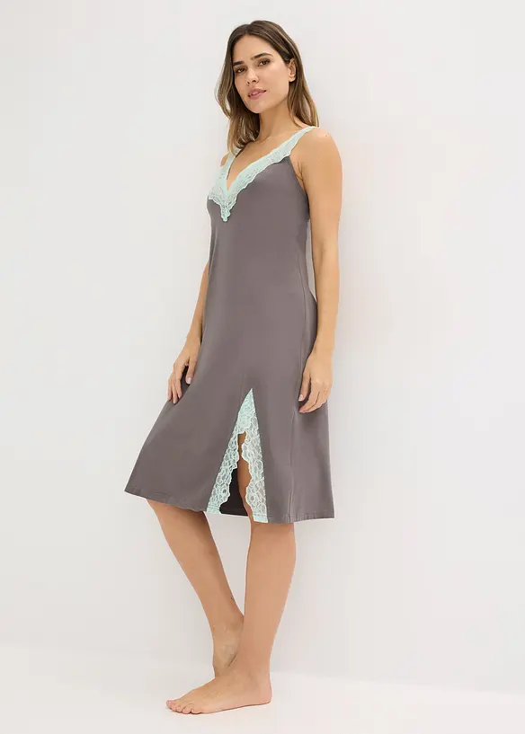 Nattlinne med viskos och spets, bonprix