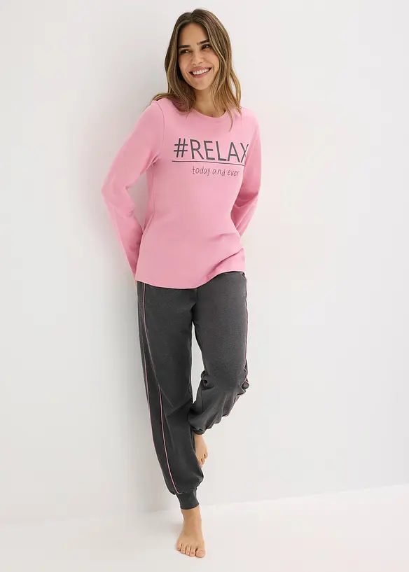 Pyjamas med mjuk bomull, bonprix