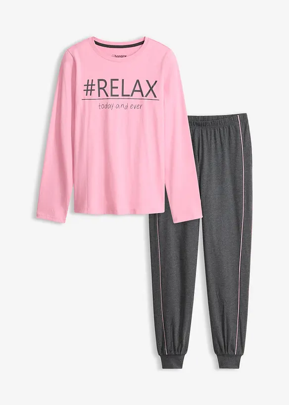 Pyjamas med mjuk bomull, bonprix