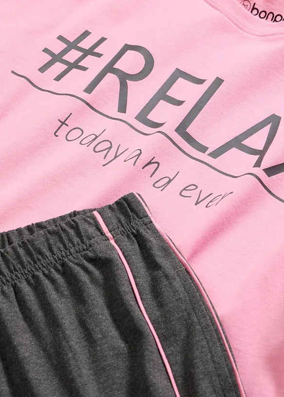 Pyjamas med mjuk bomull, bonprix