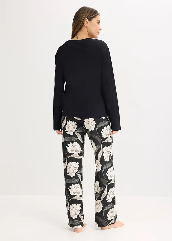 Pyjamas med viskos och vida ben, bonprix
