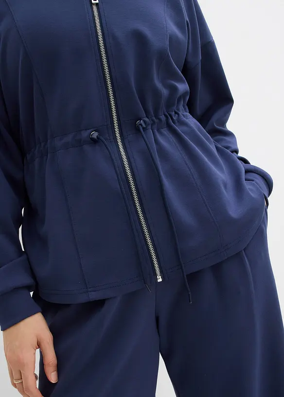 Trik&aring;jacka i mjuk viskosmix, bonprix