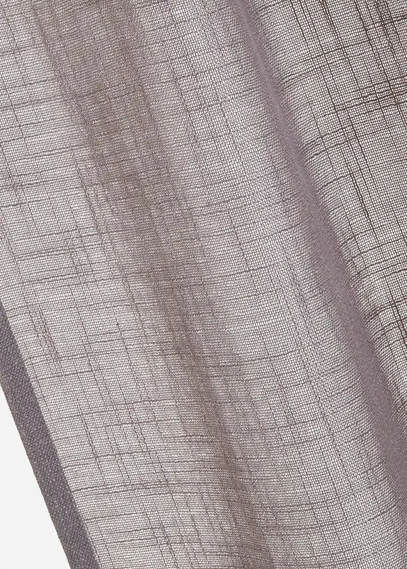 Gardinl&auml;ngd med linnelook, normal och extra bred (1-pack), bonprix