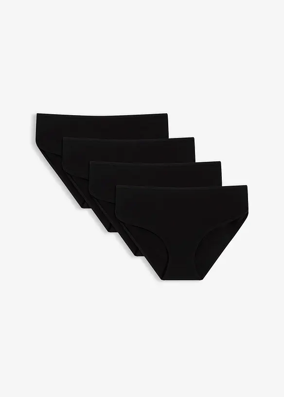 Maxihipstertrosa med ekologisk bomull (4-pack), bonprix