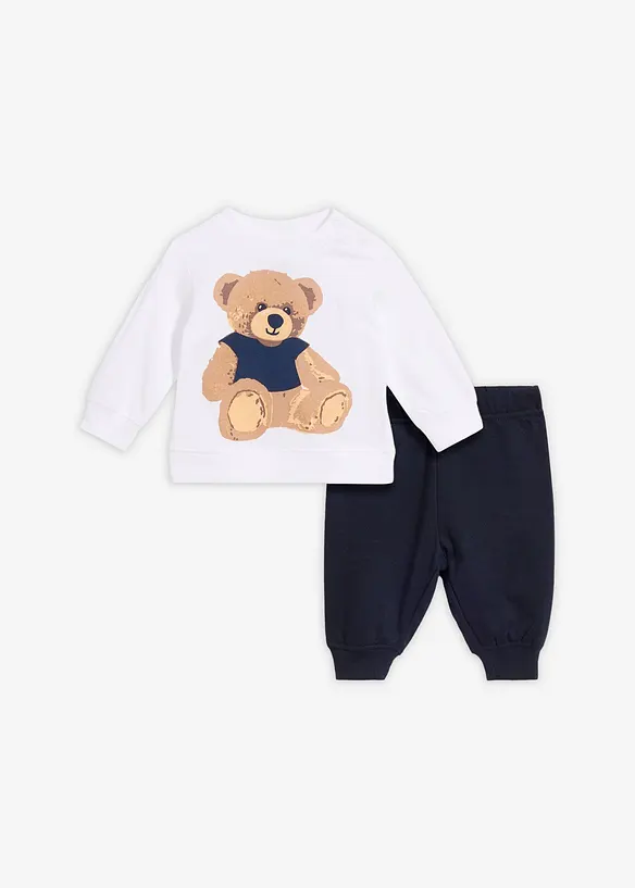 T-shirt med teddymotiv och byxa (2 delar), bonprix