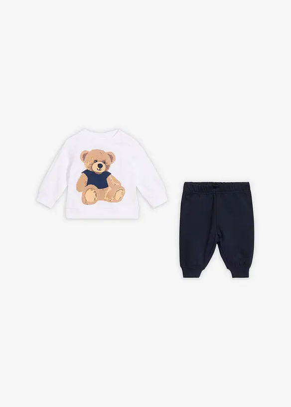 T-shirt med teddymotiv och byxa (2 delar), bonprix