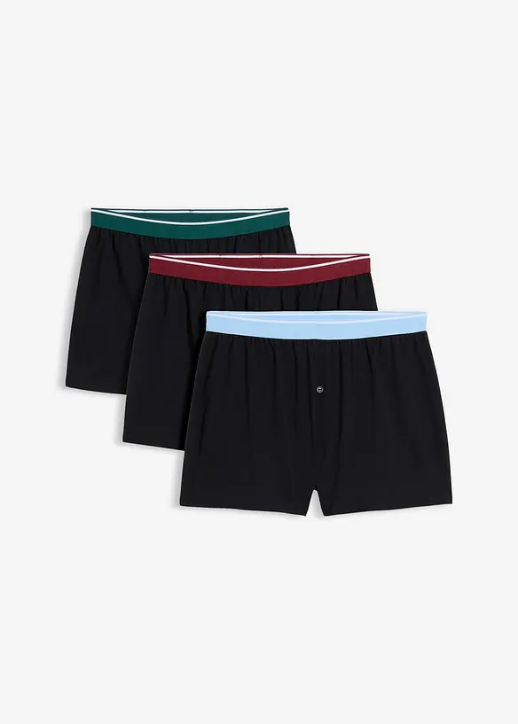 Lediga boxershorts i ekologisk bomull (3-pack), bonprix