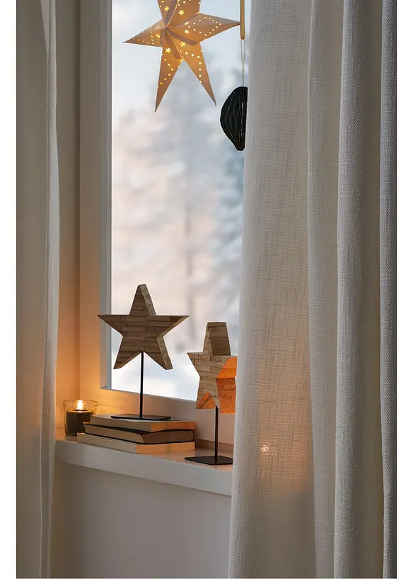 Ogenomskinlig gardinl&auml;ngd med strukturerad yta (1-pack), bonprix