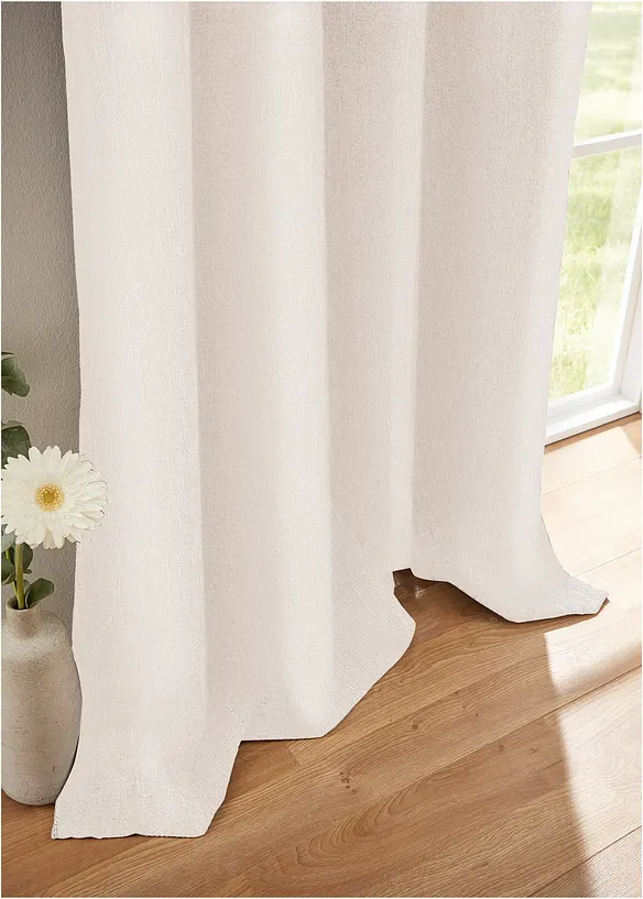 Ogenomskinlig gardinl&auml;ngd med struktur (1-pack), bonprix