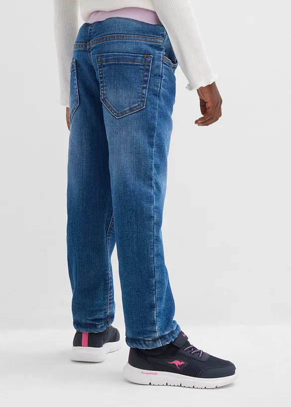 Sk&ouml;na jeans med fleecefoder, bonprix