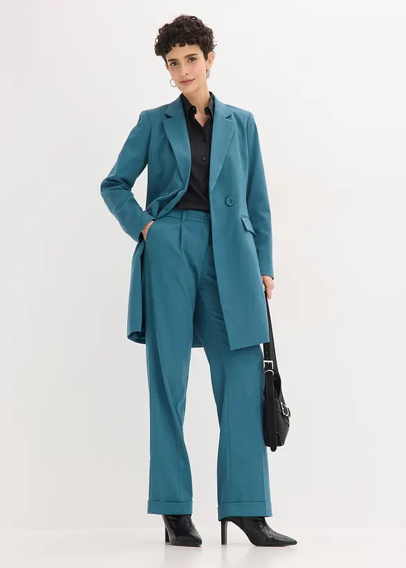 Kavajkappa med V-ringning och l&aring;nga &auml;rmar, bonprix