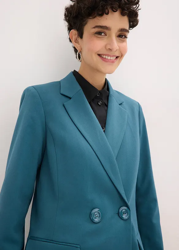 Kavajkappa med V-ringning och l&aring;nga &auml;rmar, bonprix