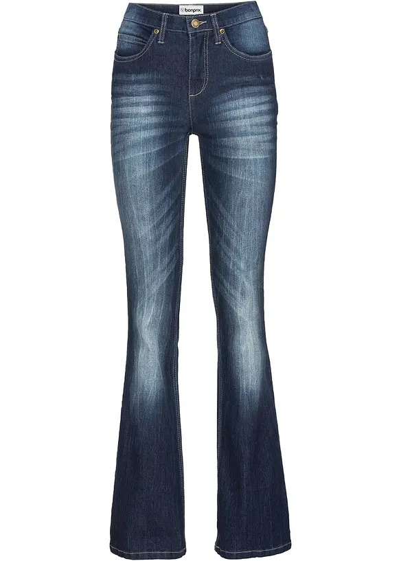 Bootcut Jeans High Waist, Comfort Stretch, bonprix