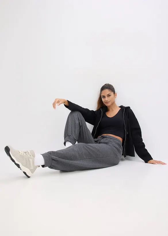 Joggingbyxa med elastisk midja, bonprix