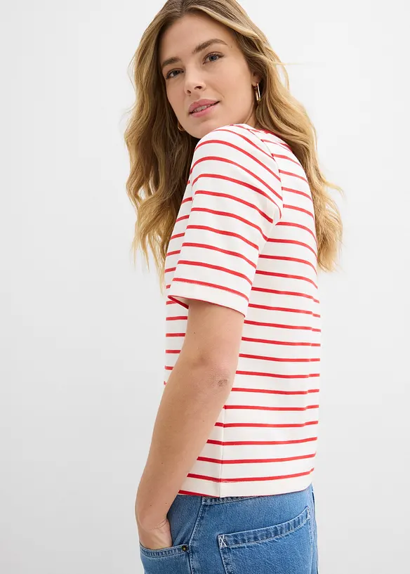 T-shirt av tjock ekologisk bomull, bonprix