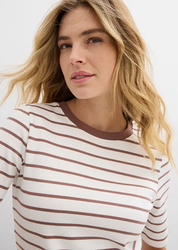 T-shirt av tjock ekologisk bomull, bonprix