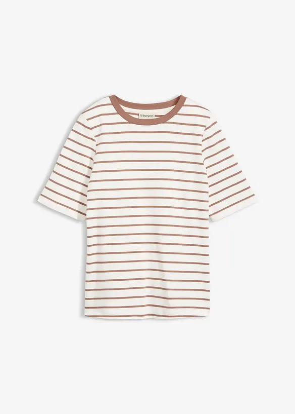 T-shirt av tjock ekologisk bomull, bonprix