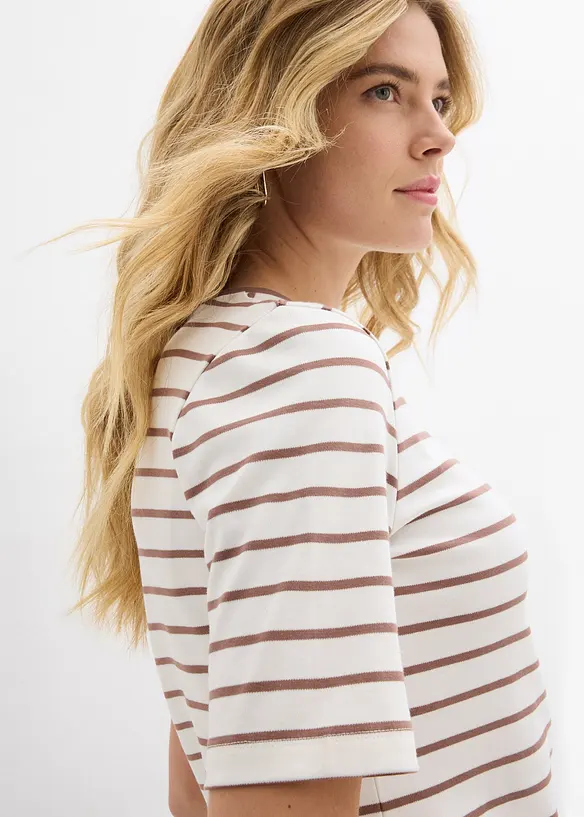 T-shirt av tjock ekologisk bomull, bonprix