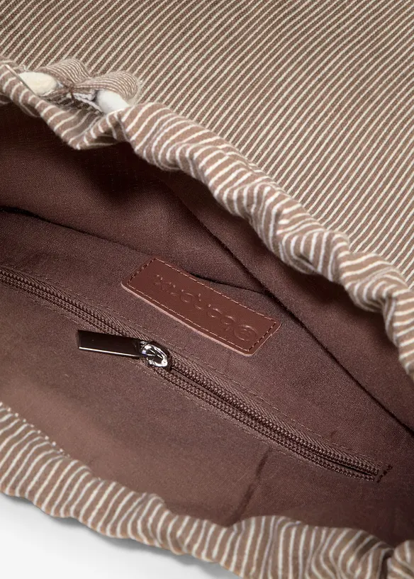 Randig ryggs&auml;ck i canvas, bonprix