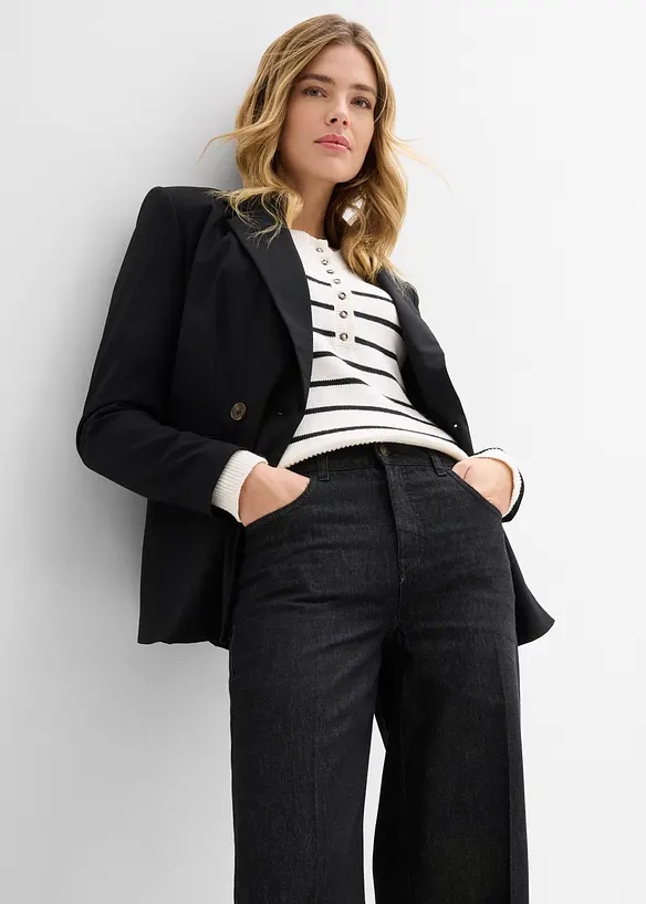 Wide Leg Jeans, Mid Waist, bonprix