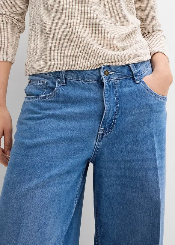 Wide Leg Jeans, Mid Waist, bonprix