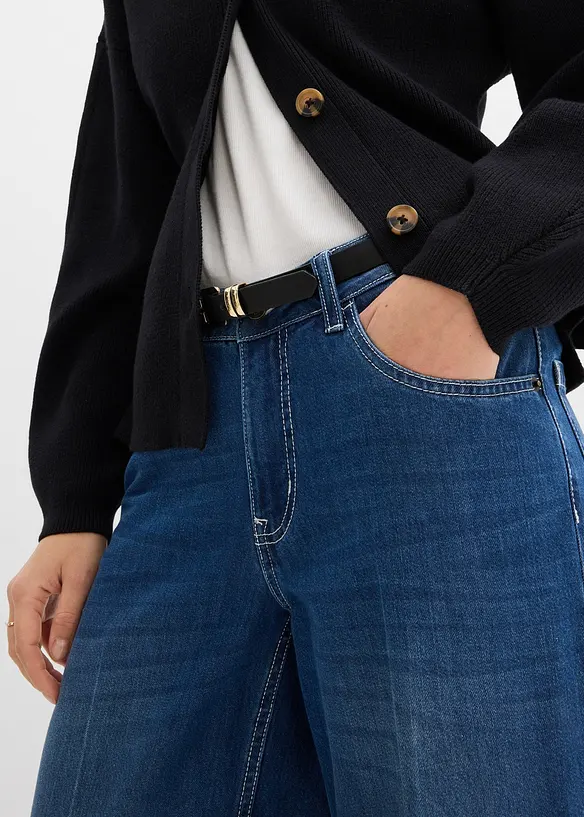 Wide Leg Jeans, Mid Waist, bonprix