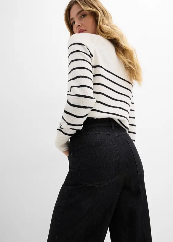 Wide Leg Jeans, Mid Waist, bonprix