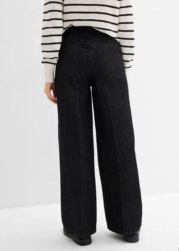 Wide Leg Jeans, Mid Waist, bonprix