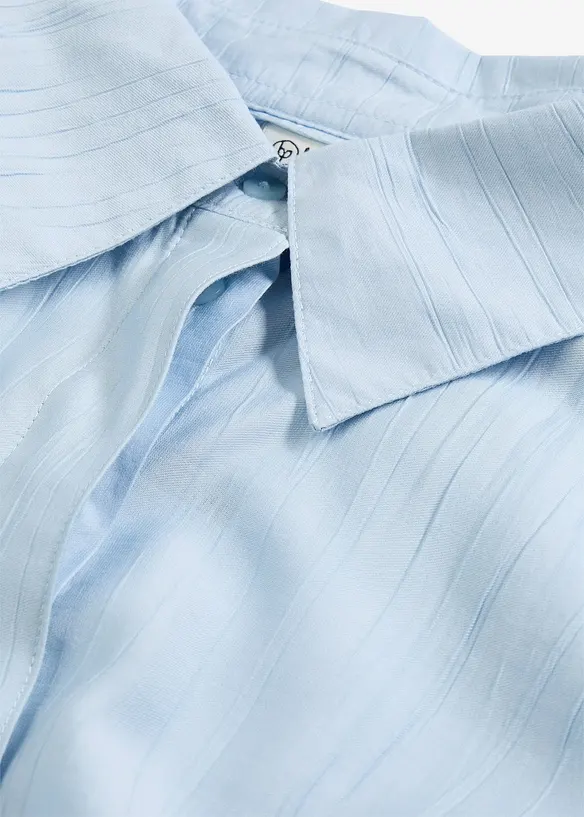 Skjortblus i mjuk viskosmix, bonprix