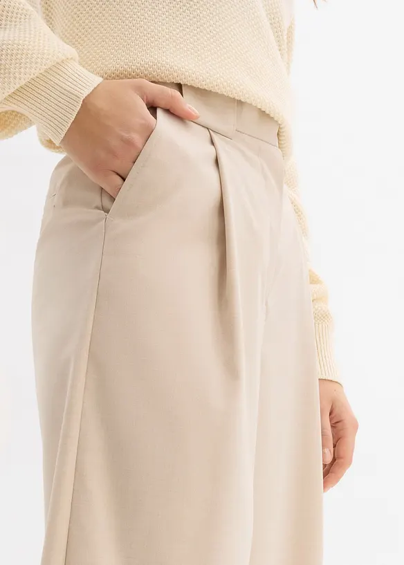 Byxa i barrelmodell med h&ouml;g midja, bonprix