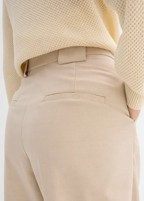 Byxa i barrelmodell med h&ouml;g midja, bonprix