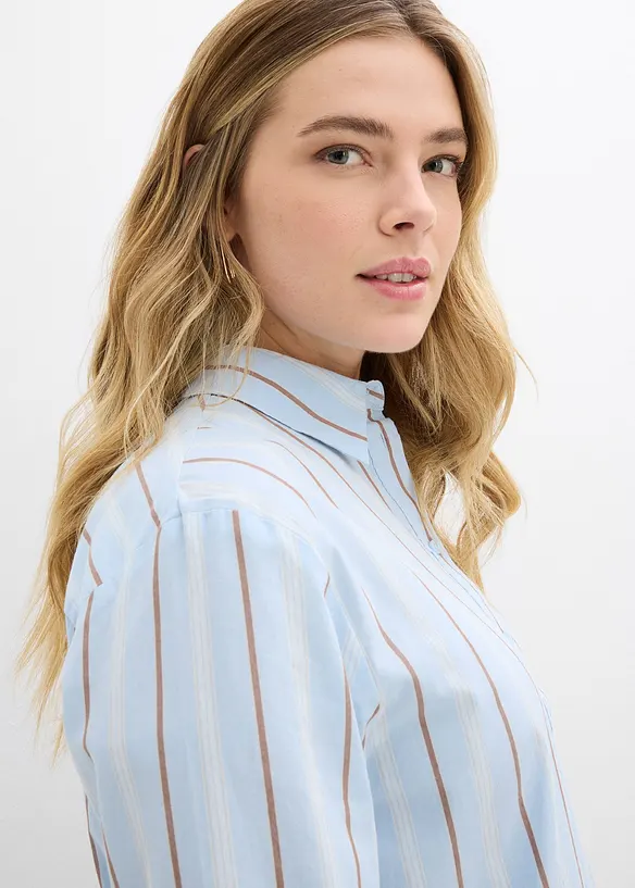 Skjortblus av ren bomull, bonprix