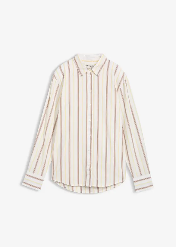 Skjortblus av ren bomull, bonprix