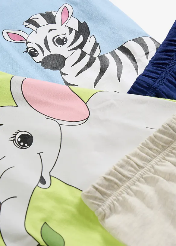 Kort pyjamas med mjuk bomull (2-pack), bonprix