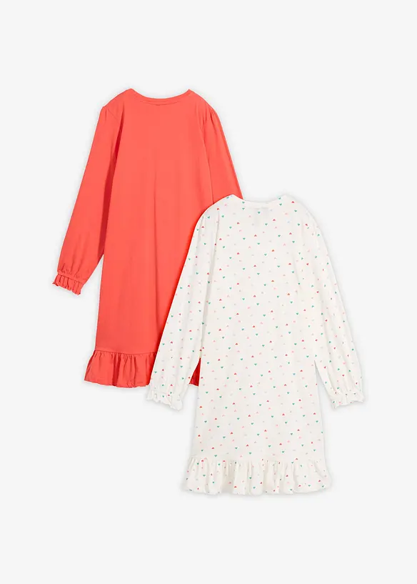 Nattlinne av mjuk bomull (2-pack), bonprix