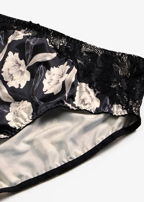 Maxitrosa med glansiga effekter och spets, bonprix