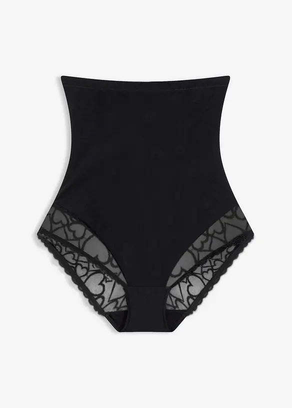 Shaping-trosa med kraftigt formande effekt och hj&auml;rtm&ouml;nstrad spets, bonprix