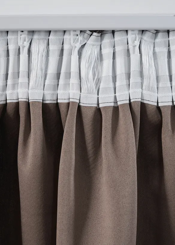 M&ouml;rkl&auml;ggande gardinl&auml;ngd med elegant struktur (1-pack), bonprix