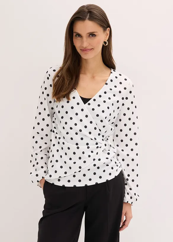 L&aring;ng&auml;rmad topp av jersey med struktur, bonprix