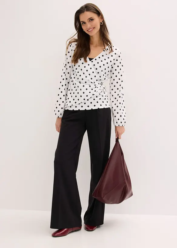 L&aring;ng&auml;rmad topp av jersey med struktur, bonprix