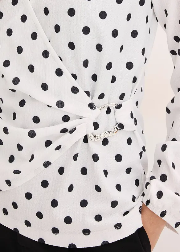 L&aring;ng&auml;rmad topp av jersey med struktur, bonprix