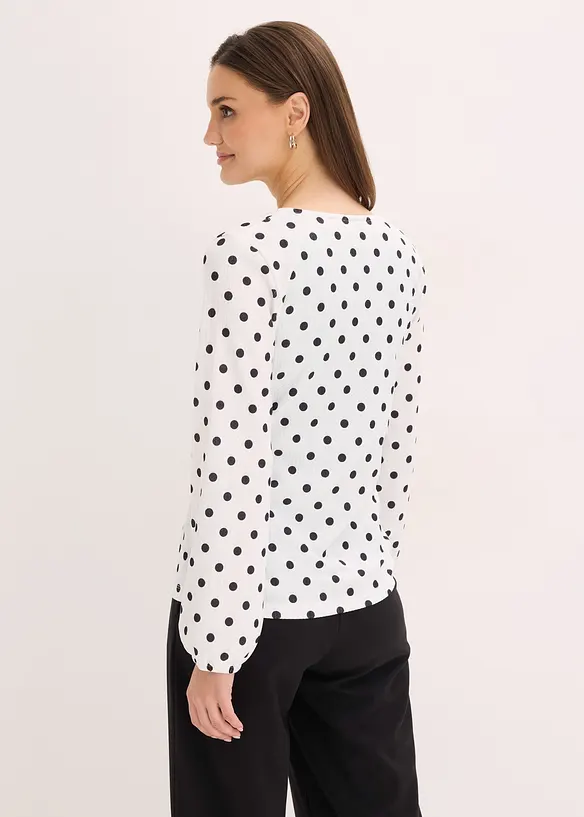 L&aring;ng&auml;rmad topp av jersey med struktur, bonprix